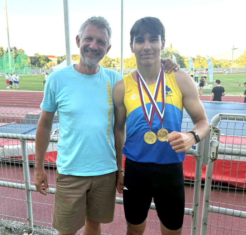 Koprski atlet Jakob Šramel dvkratni državni prvak