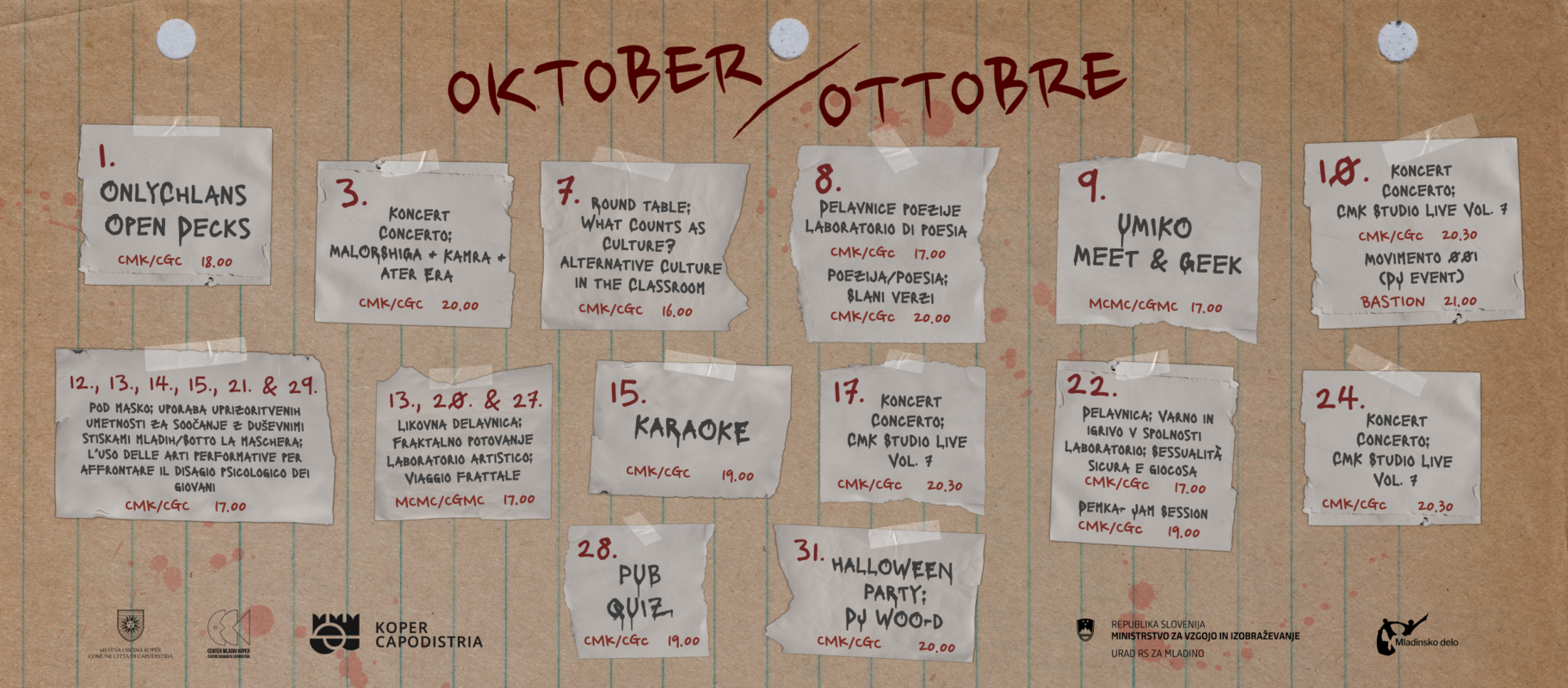 Oktobrski program Centra mladih Koper
